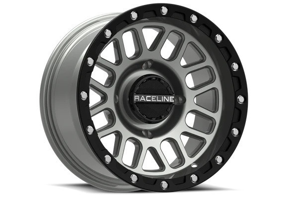 Polaris Sportsman / Sportsman Touring Black/Gray Raceline A93 Podium Beadlock 15x6 Wheel by Sedona