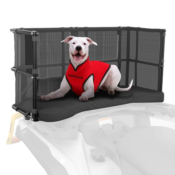 ATV Dog Carrier Seat with Safety Steel Frame by Kemimoto