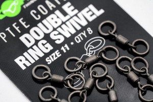 Korda PTFE Coated Double Ring Swivels size 11