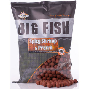 Dynamite Baits Spicy Shrimp & Prawn Shelflife Boilies 15mm 1kg