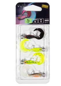 Fox Rage UltrA UV Micro Grub Mixed Colour Lure Pack 4cm 3g