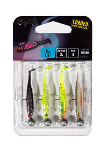 Fox Rage Ultra UV Micro Tiddler Fast Mixed Colours Lure Pack 5cm 3g