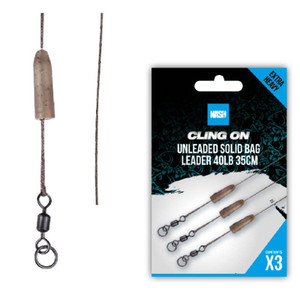 Nash Ready Tied Unleaded Solid Bag Leader 35cm 40lb