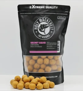 Holy Mackerel  Secret Squid 24mm Shelf Life Barrel Boilies 1kg