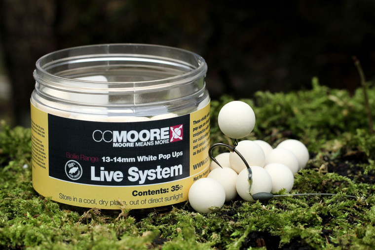 CC MOORE Live System White Pop Ups 13-14mm