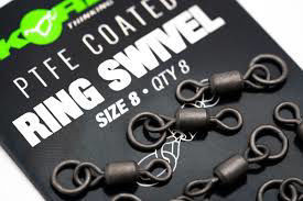 Korda PTFE Coated Ring Swivels size 8