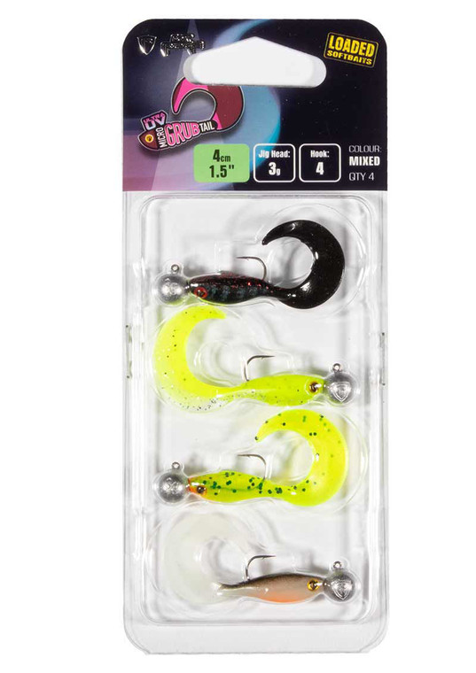 Fox Rage UltrA UV Micro Grub Mixed Colour Lure Pack 4cm 3g