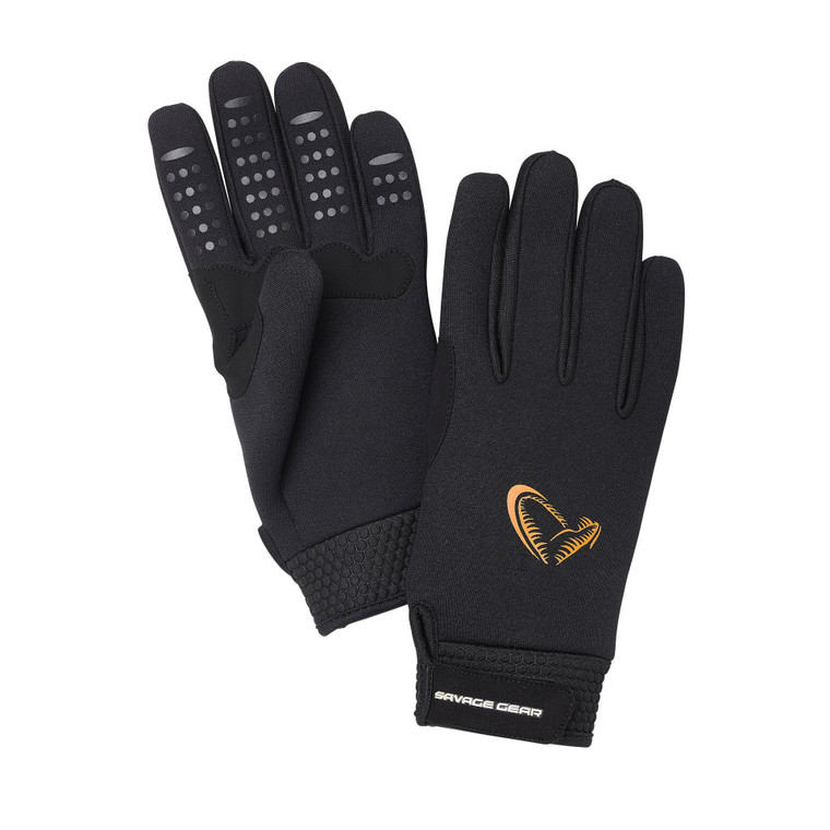 Savage Gear Neoprene Stretch Gloves Black Large