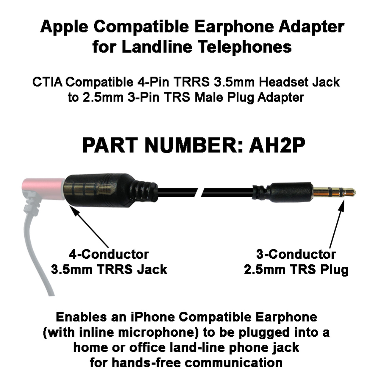 Adaptador Auricular Compatible iPhone iPad 3.5mm Jack