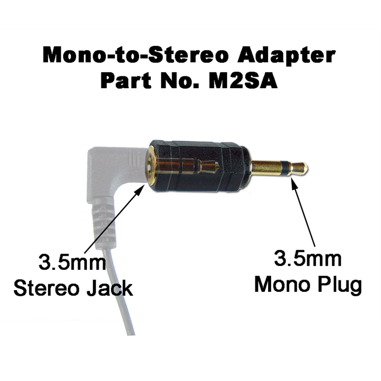 Headset Adapter (Dual 3.5mm Plug to 3.5mm Jack) Stereo Audio Cable
