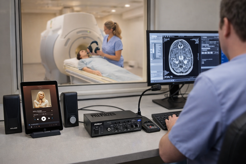 Deluxe MRI Stereo System to overcome claustrophobia