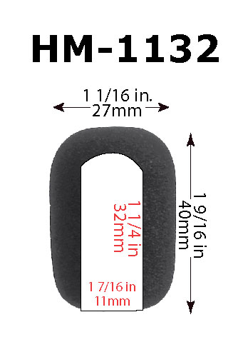 HM-1132 Microphone Dimensions