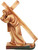 Road to Calvary Passion of Jesus Christ Carrying Weight of The Cross in Faux Cedar Wood Finish Figurine Christian Catholic Inspirational Accent