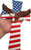 American Flag Wall Cross with Bald Eagle, Patriotic Religious Decor