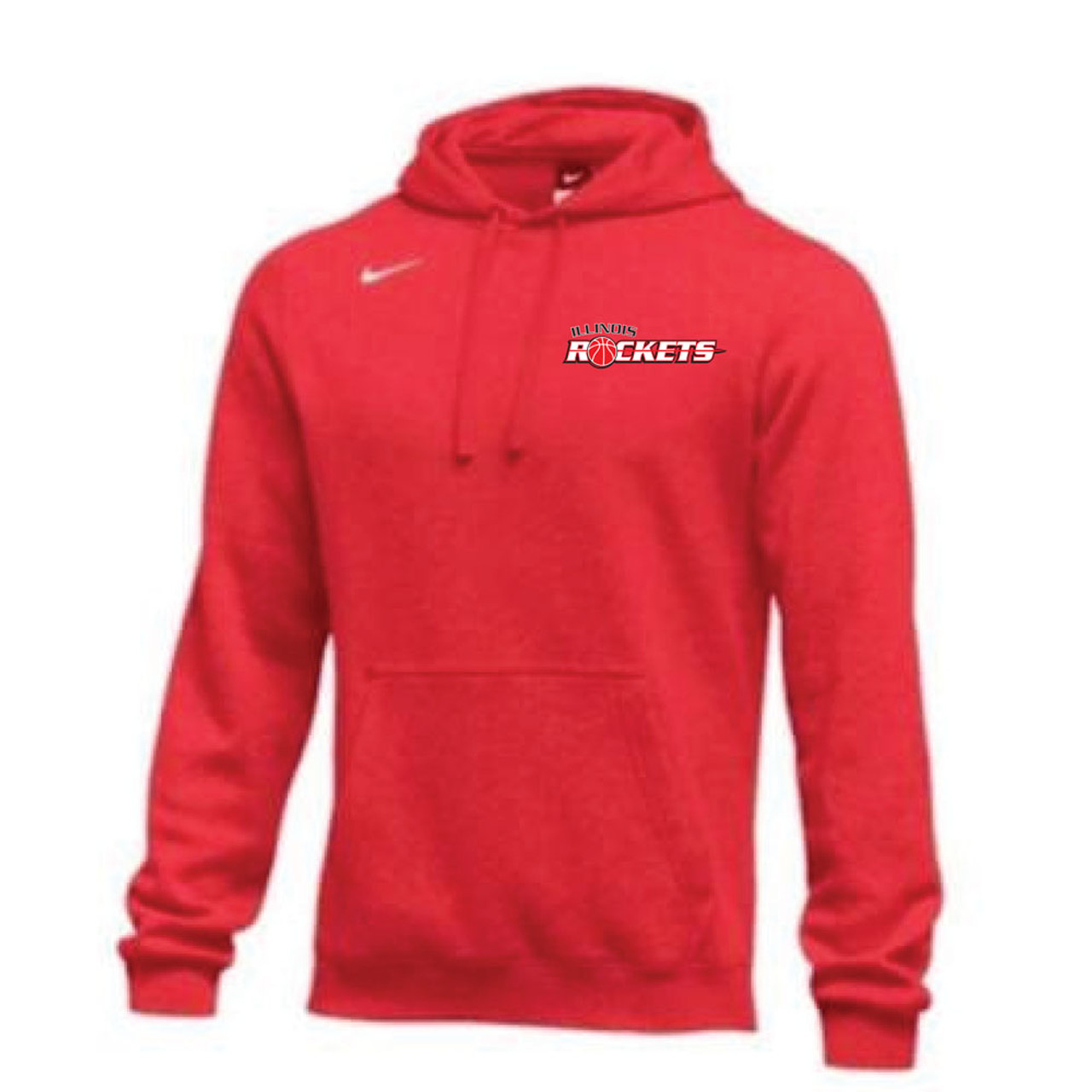 nike club hoodie red