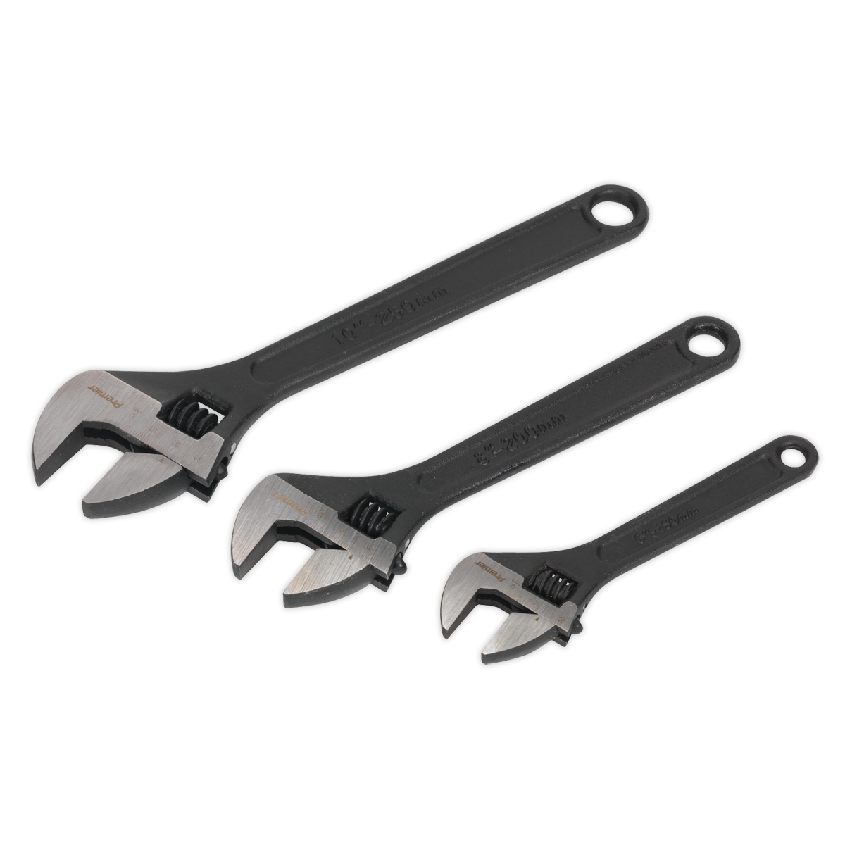 Adjustable Wrench Set 3pc Rust Resistant (AK607)