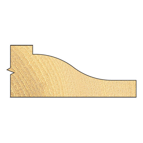 Ogee Cutter Example Trend Ogee panel mould cutter 22mm radius 86mm diameter (C184X1/2TC)
