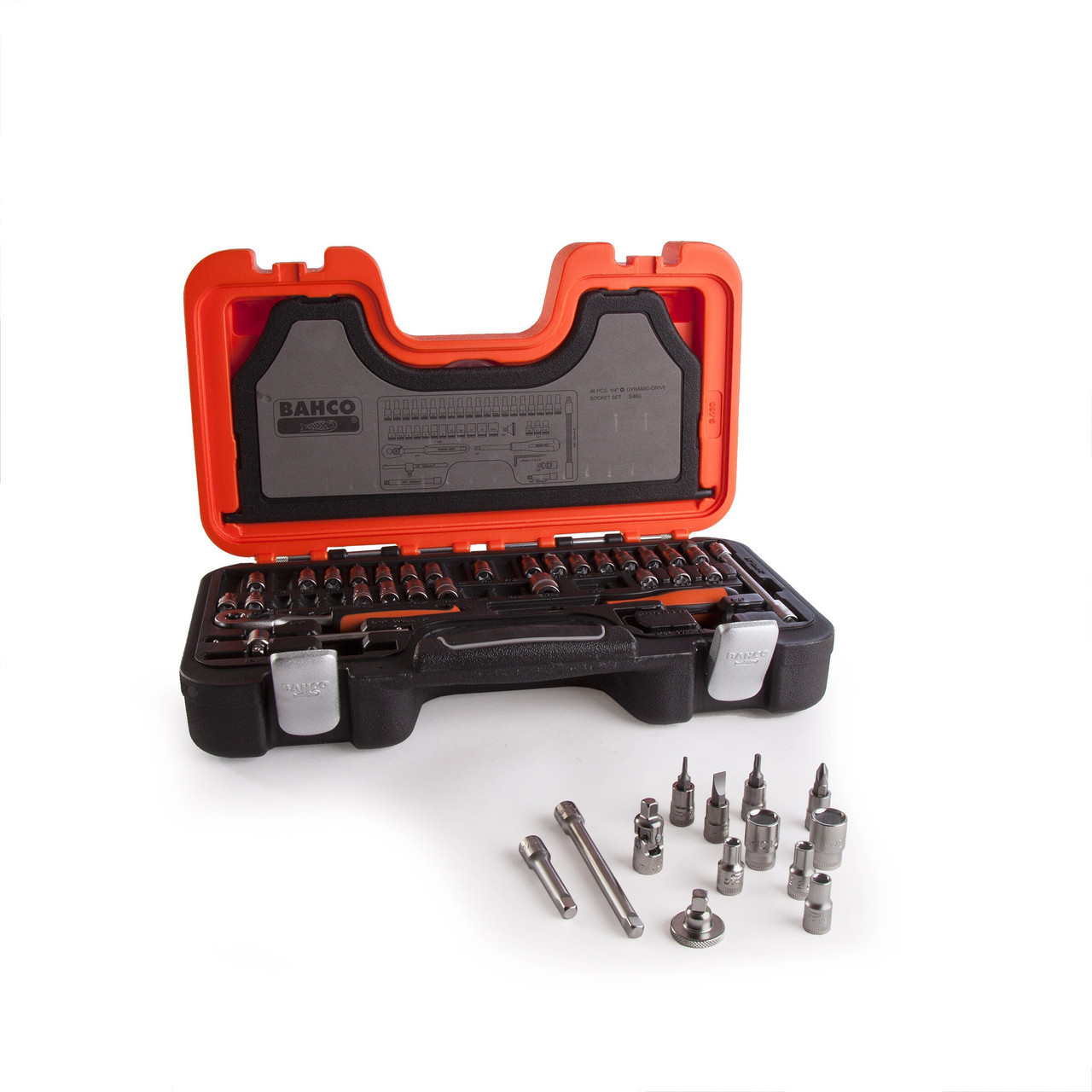 S460 | Bahco 46-Piece Socket Set, 1/4 In Square Drive, 4 → 13mm Socket | RS - View #8