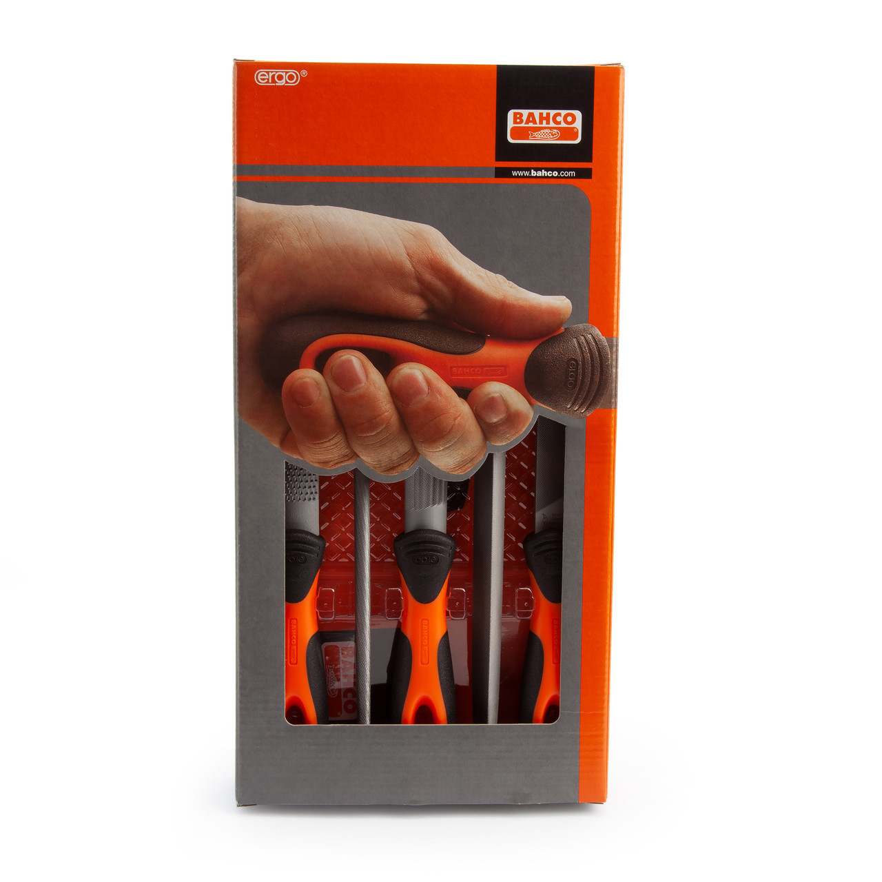 BAHCO BE-8150 Ergo Slotted Screwdriver – 8 3/4" Long, 7/32" Tip, 3-Component Ergonomic Grip, Black Oxide Tip, Color-Coded Handle