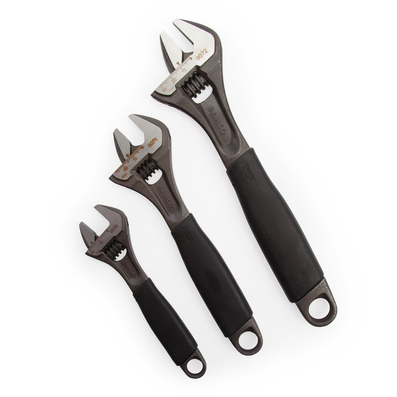 Bahco ADJUST 3 BHADJUST 3 Rollgabelschlüssel Set 3-teilig, Schwarz, 16