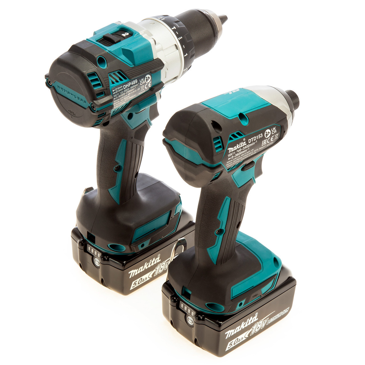 Makita DLX2507TJ 18V LXT DHP489 Combi Drill & DTD153 Impact Driver 
