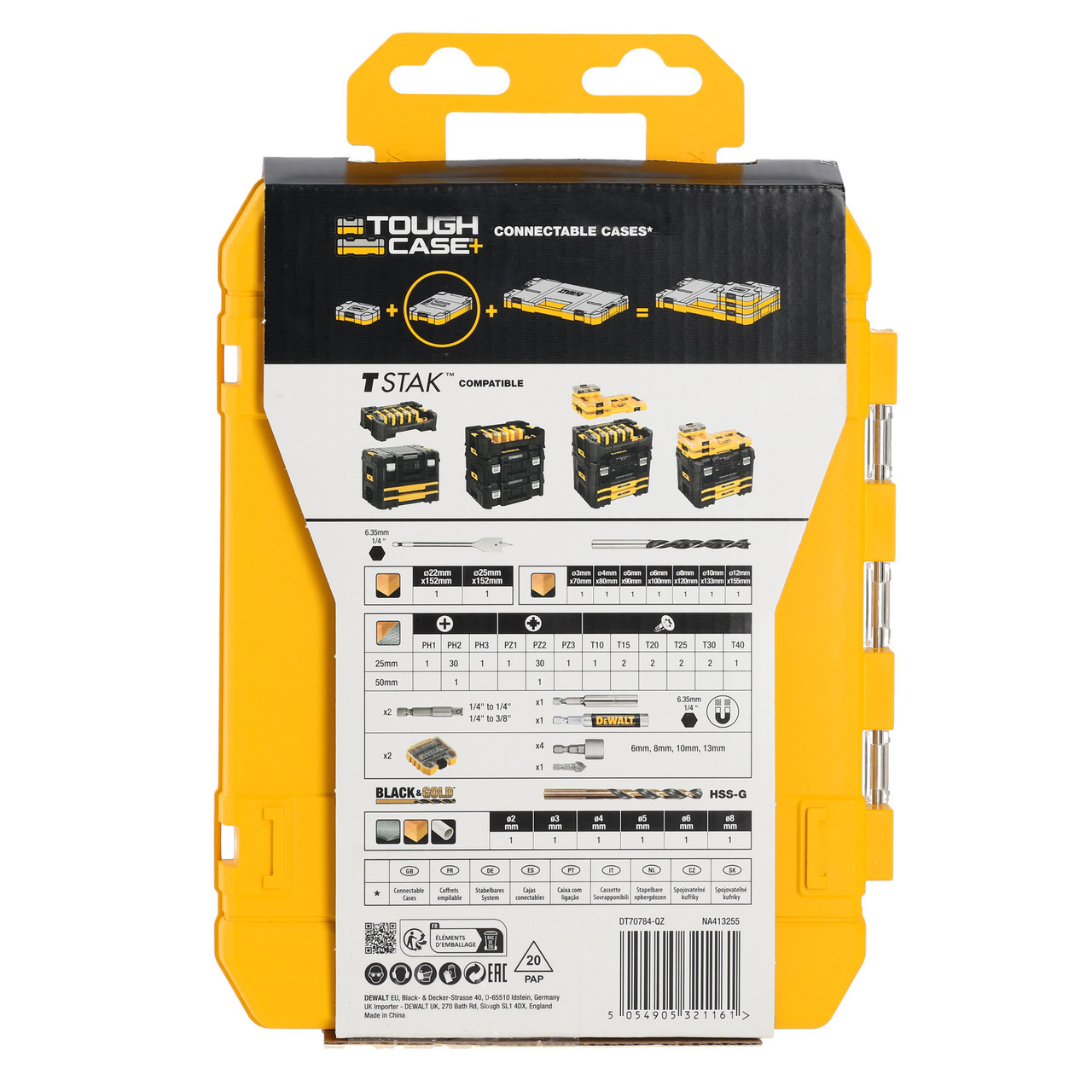 Dewalt DT70784 Black Gold Speed Tip Drill Bits x6 in 100 Piece Set