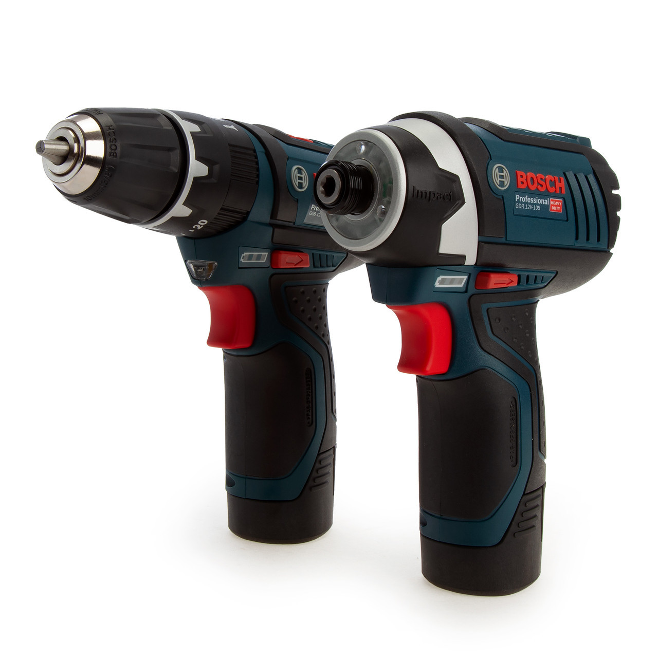 Bosch Twin Pack GSB 12V 15 Combi Drill GDR 12V 105 Impact