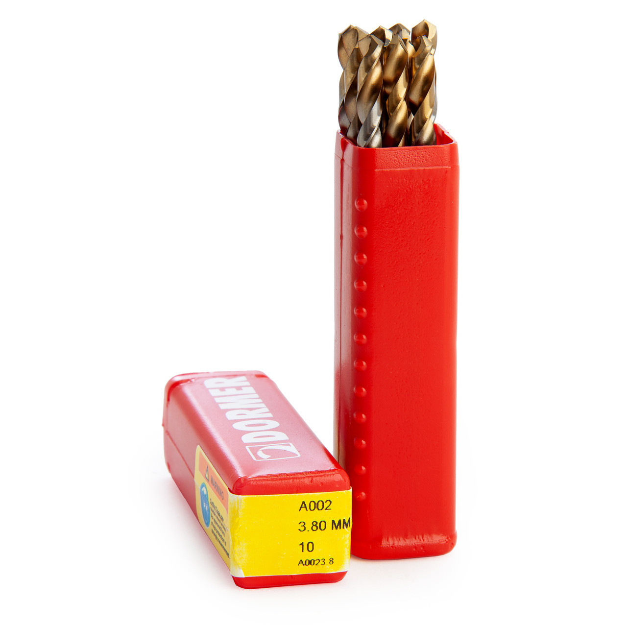 Dormer A002 HSS TiN Coated Tip Jobber Drill Bits 3.8mm (Box Of 10)