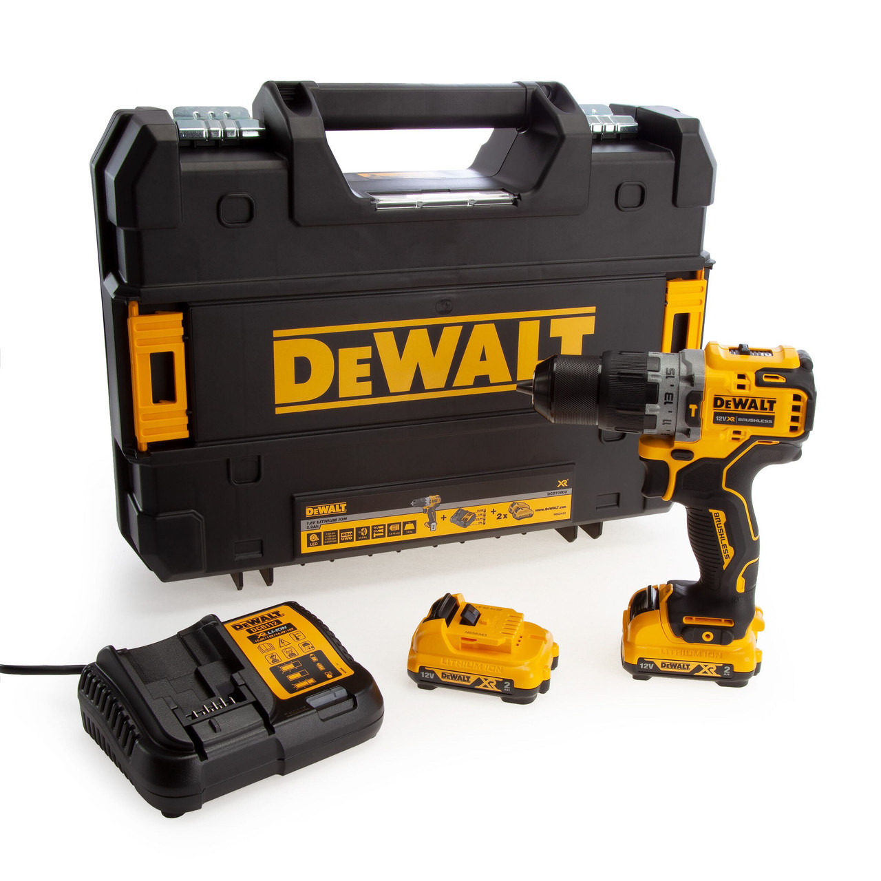 Dewalt DCD706D2 12V XR Brushless Sub-Compact Hammer Drill Driver (2 x 2 ...
