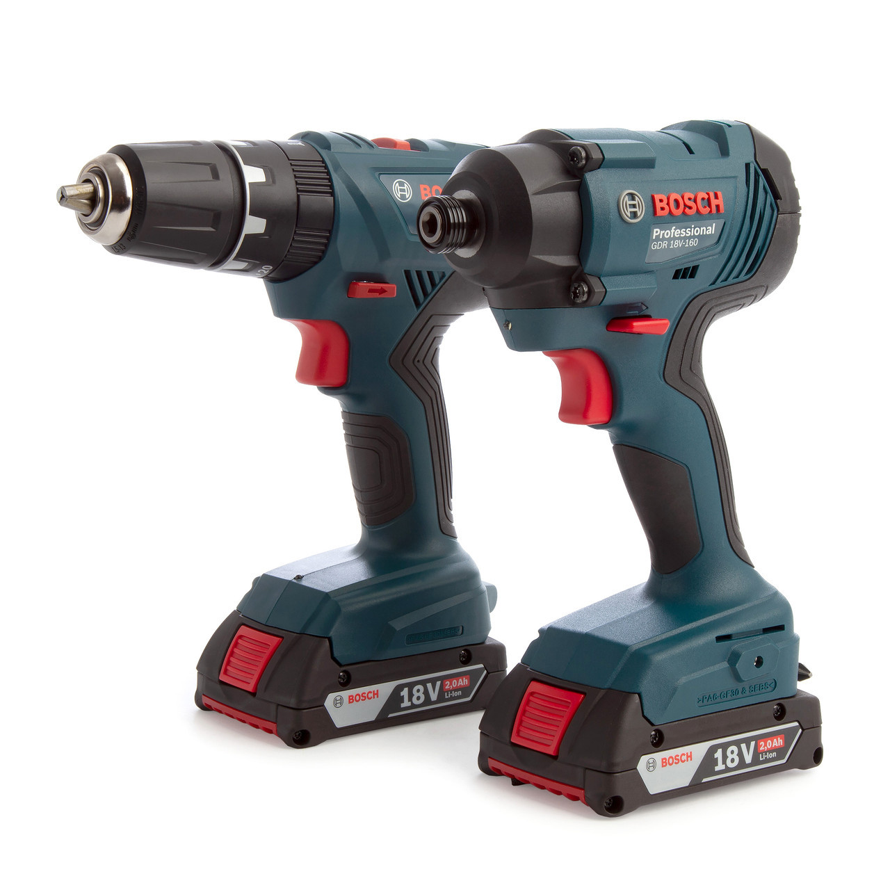 Bosch GSB 18V-21, GKS18V-57G, GDR 18V-160 - with Accessories (2 x
