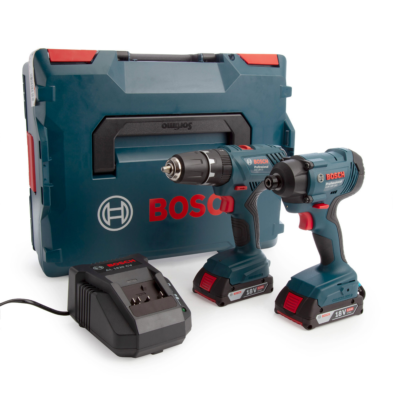 Bosch GSB 18V-21, GKS18V-57G, GDR 18V-160 - with Accessories (2 x