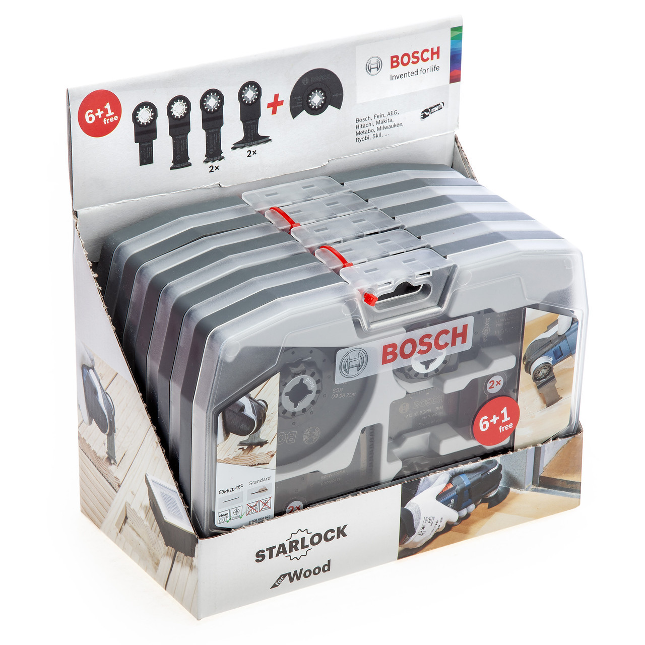 Bosch 2608664623 Starlock Wood Working Multi-Tool Blade Set (7 Piece)