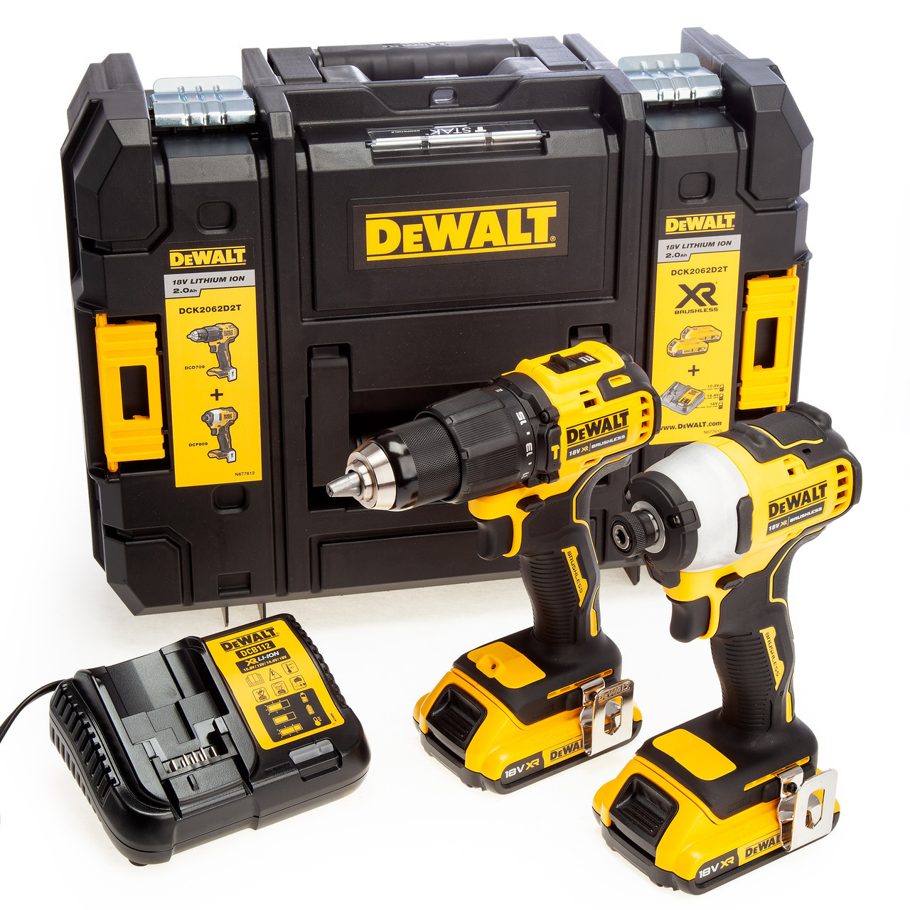 Dewalt DCK2062D2T 18V XR Combi Drill Impact Driver Twin Pack 2