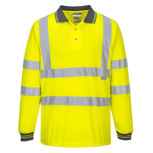 Hi-Vis Polo Shirt L/S  (Yellow)