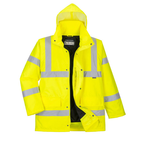 Hi-Vis Breathable Winter Traffic Jacket (Yellow)