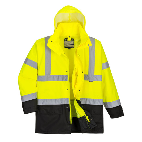 Hi-Vis 5-in-1 Contrast Executive Jacket  (Yellow/Black)