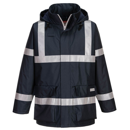 Bizflame Rain Anti-Static FR Jacket (Navy)