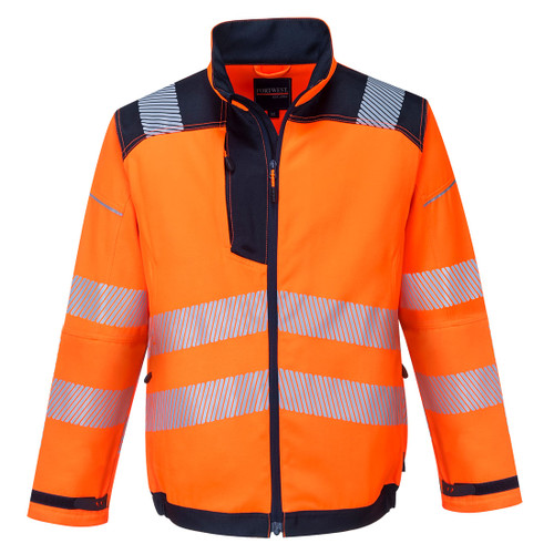 PW3 Hi-Vis Work Jacket (Orange/Navy)