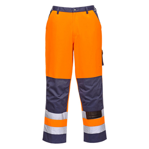 Lyon Hi-Vis Contrast Work Trouser (Orange/Navy)