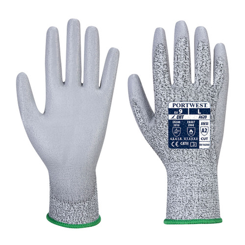 Vending LR Cut PU Palm Glove (Grey)