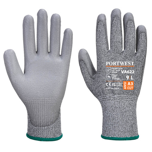 Vending MR Cut PU Palm Glove (Grey)