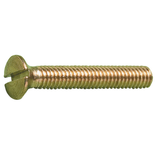 M3 x 16 Brass Slot Countersunk Scr Self Colour DIN 963 (Box 200)