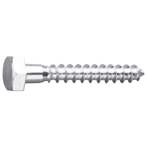 6 x 30mm Hex Head Coachscrews DIN 571 Zinc Plated (Box 200)