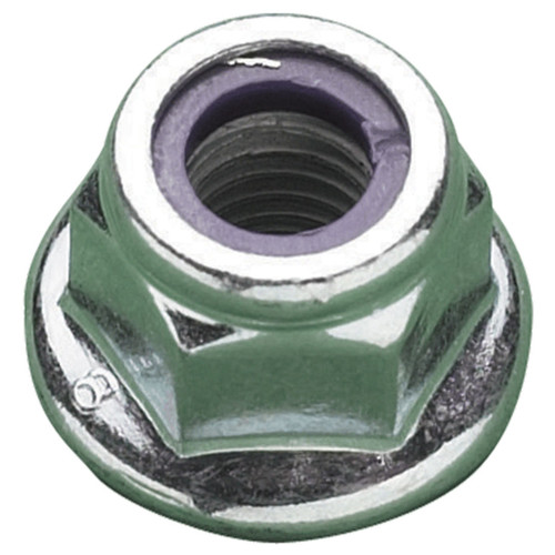 M10 DIN6926 Plain Flange Nyloc Nut Class 8 Zinc Plated (Boxed 200)