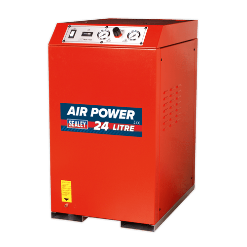 Air Compressor 24L V-Twin Direct Drive 2.5hp Cabinet Low Noise (SAC82425VLN)