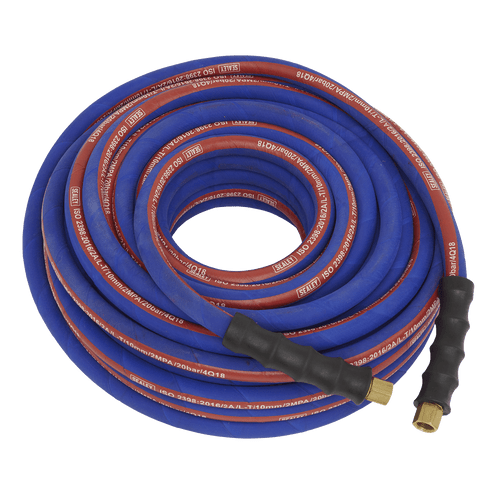 Air Hose 20m x ¯8mm with 1/4"BSP Unions Extra Heavy-Duty (AH20R)