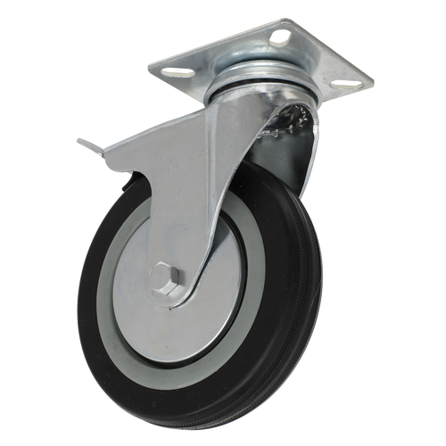 Castor Wheel Swivel Plate with Brake ¯125mm (SCW1125SPL)