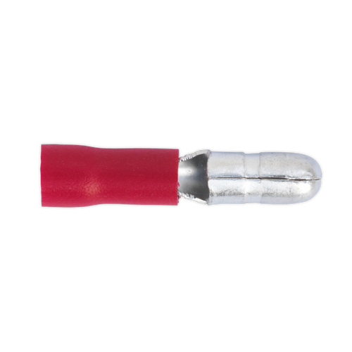 Bullet Terminal ¯4mm Male Red Pack of 100 (RT11)