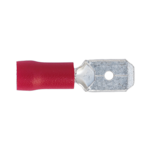 Push-On Terminal 6.3mm Male Red Pack of 100 (RT22)