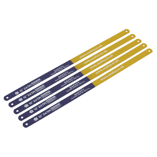 Sealey Hacksaw Blade 300mm HSS Bi-Metal 24tpi Pack of 5